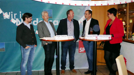 V. l.: Andreas Pomplun, Jürgen Diekmann, Uwe Santjer, Gunnar Böltes, Katja Brößling
